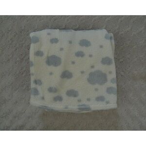 RN 90737 Gray Clouds Baby Blanket Cream Off White Plush Soft Security Lovey